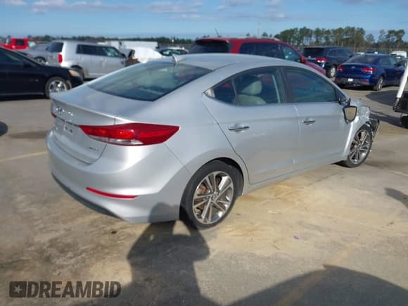 ✅ 2017 Hyundai Elantra Limited • VIN: 5NPD84LF4HH059651 • Lot: 41801071. Listed on IAAI with 126,589 mi. Free auction sales archive from the USA and detailed vehicle history report at DreamBid. Image 4.