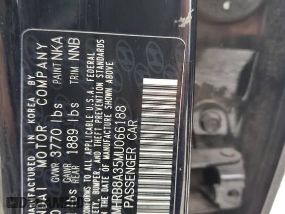 2021 Hyundai Venue SE с VIN KMHRB8A35MU066188, выставлен на аукционе Copart как лот 67358654 с пробегом Не указан миль и На запчасти • Non repairable. История ставок и продаж доступна на DreamBid. Изображение 13.