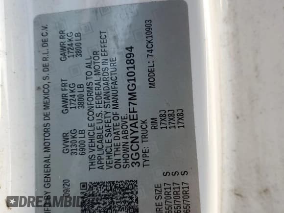 ✅ 2021 Chevrolet Silverado 1500 Work Truck • VIN: 3GCNYAEF7MG101894 • Lot: 82158854. Wystawiony na Copart z przebiegiem 86 743 mil. Bezpłatny archiwum sprzedaży aukcyjnych z USA i szczegółowy raport historii pojazdu na DreamBid. Zdjęcie 12.