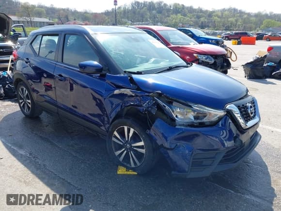 ✅ 2020 Nissan Kicks SV • VIN: 3N1CP5CV7LL507310 • Lot: 41932648. Listed on IAAI with 137,149 mi. Free auction sales archive from the USA and detailed vehicle history report at DreamBid. Image 1.