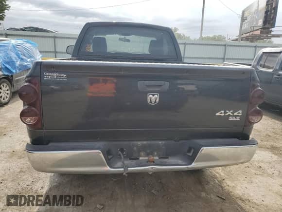 2007 Dodge 1500 SLT with VIN 1D7HU16247J610712, listed as a Copart auction lot 58088925 with Not provided miles and Salvage title. Bid and sale history available at DreamBid. Image 6.