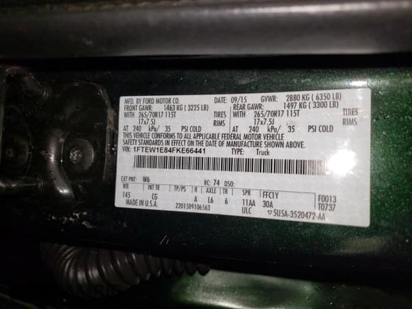 ✅ 2015 Ford F-150 XL • VIN: 1FTEW1E84FKE66441 • Lot: 90355795. Listed on Copart with 210,260 mi. Free auction sales archive from the USA and detailed vehicle history report at DreamBid. Image 12.