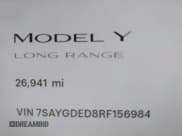 ✅ 2024 Tesla Model Y • VIN: 7SAYGDED8RF156984 • Lot: 43324819. Wystawiony na IAAI z przebiegiem 26 941 mil. Bezpłatny archiwum sprzedaży aukcyjnych z USA i szczegółowy raport historii pojazdu na DreamBid. Zdjęcie 15.