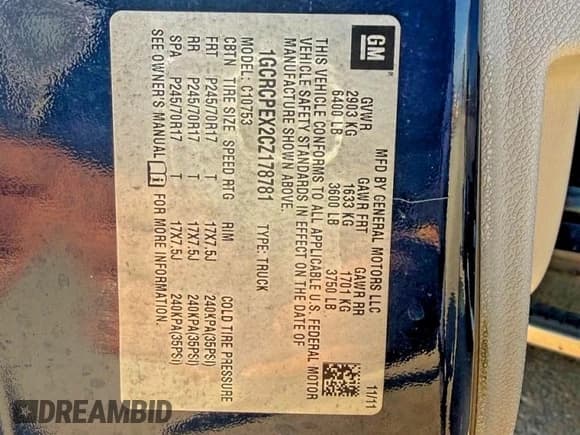 ✅ 2012 Chevrolet Silverado 1500 Work Truck • VIN: 1GCRCPEX2CZ178781 • Лот: 95688805. Опубликован ранее на Copart с пробегом 177 578 миль. Бесплатный доступ к архиву аукционных продаж из США и подробный отчёт об истории автомобиля на DreamBid. Изображение 10.