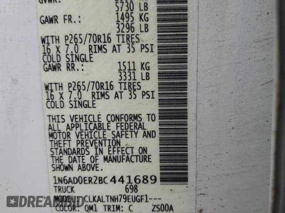 ✅ 2011 Nissan Frontier SV • VIN: 1N6AD0ER2BC441689 • Lot: 87359765. Listed on Copart with 107,053 mi. Free auction sales archive from the USA and detailed vehicle history report at DreamBid. Image 12.