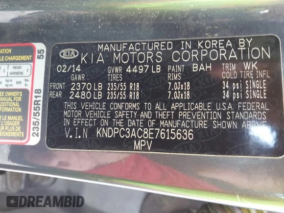 ✅ 2014 Kia Sportage EX • VIN: KNDPC3AC8E7615636 • Lot: 43655526. Wystawiony na IAAI z przebiegiem 204 499 mil. Bezpłatny archiwum sprzedaży aukcyjnych z USA i szczegółowy raport historii pojazdu na DreamBid. Zdjęcie 9.