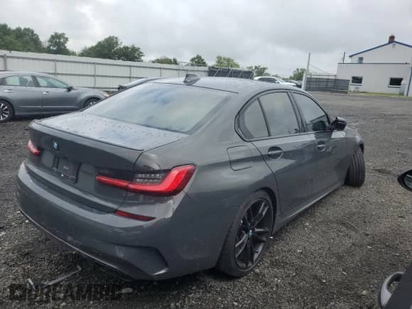 2021 BMW 3 Series M340i with VIN WBA5U7C0XMFL38231, listed as a Copart auction lot 65419024 with Not provided miles and Salvage title. Bid and sale history available at DreamBid. Image 3.