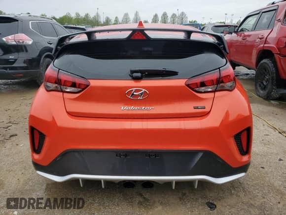 2019 Hyundai Veloster Turbo R-Spec with VIN KMHTH6AB0KU008499, listed as a Copart auction lot 49041734 with 91,095 mi miles and Salvage title. Bid and sale history available at DreamBid. Image 6.