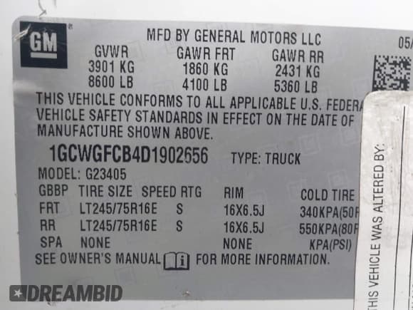 ✅ 2013 Chevrolet Express Cargo • VIN: 1GCWGFCB4D1902656 • Lot: 43383179. Listed on IAAI with 131,146 mi. Free auction sales archive from the USA and detailed vehicle history report at DreamBid. Image 9.