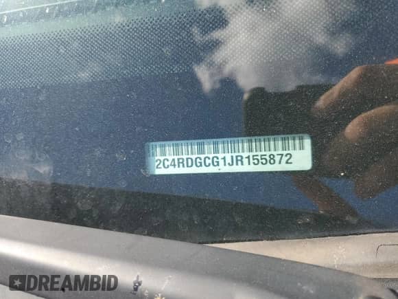 2018 Dodge Grand Caravan SXT z VIN 2C4RDGCG1JR155872, wystawiony jako Copart lot #85596315 z przebiegiem 118 712 mil mil oraz Szkoda całkowita • Salvage title. Historia ofert i sprzedaży dostępna na DreamBid. Obrazek 13.