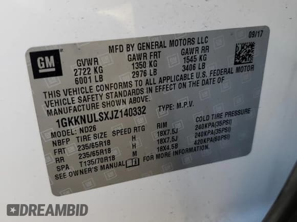 ✅ 2018 GMC Acadia SLT • VIN: 1GKKNULSXJZ140332 • Lot: 91495485. Wystawiony na Copart z przebiegiem 121 098 mil. Bezpłatny archiwum sprzedaży aukcyjnych z USA i szczegółowy raport historii pojazdu na DreamBid. Zdjęcie 13.