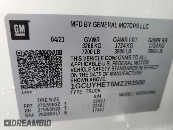 ✅ 2021 Chevrolet Silverado 1500 High Country • VIN: 1GCUYHET6MZ293500 • Lot: 66475034. Wystawiony na Copart z przebiegiem 17 699 mil. Bezpłatny archiwum sprzedaży aukcyjnych z USA i szczegółowy raport historii pojazdu na DreamBid. Zdjęcie 12.