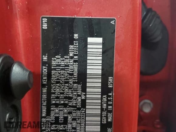 ✅ 2010 Toyota Venza • VIN: 4T3ZK3BB8AU032242 • Лот: 87058715. Опубликован ранее на Copart с пробегом 232 921 миль. Бесплатный доступ к архиву аукционных продаж из США и подробный отчёт об истории автомобиля на DreamBid. Изображение 13.