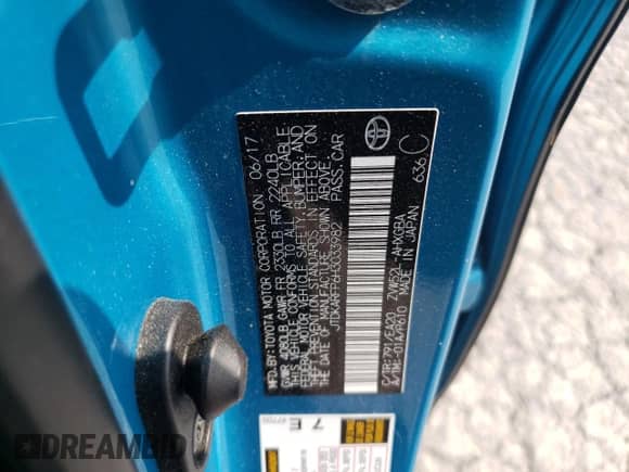 2017 Toyota Prius Plus с VIN JTDKARFP6H3033982, выставлен на аукционе Copart как лот 67222745 с пробегом 111 481 миль миль и Списание • Salvage title. История ставок и продаж доступна на DreamBid. Изображение 12.