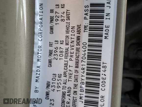 ✅ 2024 Mazda 3 Carbon Edition • VIN: JM1BPBYY4R1704400 • Lot: 88689475. Wystawiony na Copart z przebiegiem Nie podano. Bezpłatny archiwum sprzedaży aukcyjnych z USA i szczegółowy raport historii pojazdu na DreamBid. Zdjęcie 13.