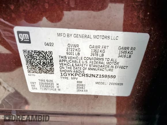 ✅ 2022 Cadillac XT6 Premium Luxury • VIN: 1GYKPCRS2NZ159559 • Lot: 86605745. Listed on Copart with 29,073 mi. Free auction sales archive from the USA and detailed vehicle history report at DreamBid. Image 13.