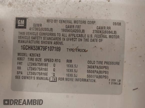 ✅ 2009 Chevrolet Silverado 2500HD LT • VIN: 1GCHK53K79F107189 • Лот: 41492128. Опубликован ранее на IAAI с пробегом Не указан. Бесплатный доступ к архиву аукционных продаж из США и подробный отчёт об истории автомобиля на DreamBid. Изображение 9.