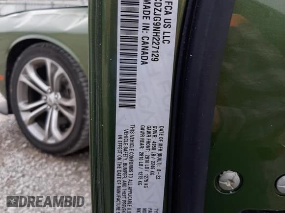 ✅ 2022 Dodge Challenger GT • VIN: 2C3CDZJG9NH227129 • Lot: 43214983. Wystawiony na Copart z przebiegiem 987 mil. Bezpłatny archiwum sprzedaży aukcyjnych z USA i szczegółowy raport historii pojazdu na DreamBid. Zdjęcie 12.