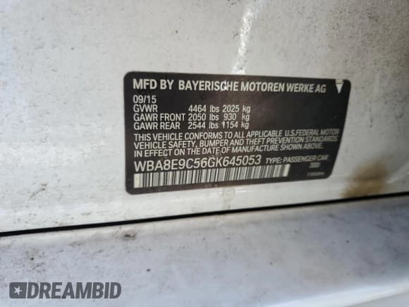 ✅ 2016 BMW 3 Series 328i • VIN: WBA8E9C56GK645053 • Lot: 86226745. Wystawiony na Copart z przebiegiem 167 376 mil. Bezpłatny archiwum sprzedaży aukcyjnych z USA i szczegółowy raport historii pojazdu na DreamBid. Zdjęcie 12.