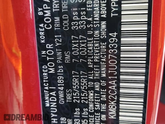 ✅ 2018 Hyundai Kona SEL • VIN: KM8K2CAA1JU073394 • Лот: 37252674. Опубликован ранее на Copart с пробегом 59 485 миль. Бесплатный доступ к архиву аукционных продаж из США и подробный отчёт об истории автомобиля на DreamBid. Изображение 16.