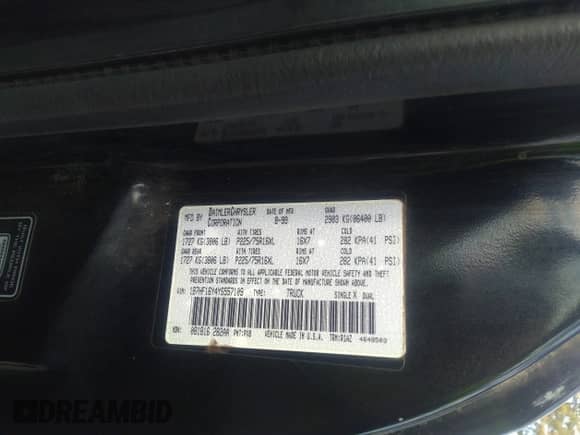 ✅ 2000 Dodge 1500 • VIN: 1B7HF16Y4YS557109 • Lot: 36011985. Listed on IAAI with Not provided. Free auction sales archive from the USA and detailed vehicle history report at DreamBid. Image 9.