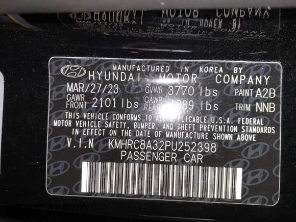 ✅ 2023 Hyundai Venue SEL • VIN: KMHRC8A32PU252398 • Lot: 41981026. Listed on IAAI with 44,776 mi. Free auction sales archive from the USA and detailed vehicle history report at DreamBid. Image 9.