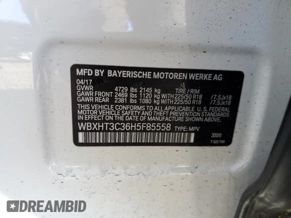 ✅ 2017 BMW X1 xDrive28i • VIN: WBXHT3C36H5F85558 • Лот: 92478025. Опубликован ранее на Copart с пробегом 73 925 миль. Бесплатный доступ к архиву аукционных продаж из США и подробный отчёт об истории автомобиля на DreamBid. Изображение 13.