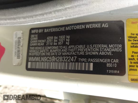 ✅ 2017 MINI Clubman Cooper S • VIN: WMWLN9C59H2B32247 • Lot: 43419777. Wystawiony na IAAI z przebiegiem 92 791 mil. Bezpłatny archiwum sprzedaży aukcyjnych z USA i szczegółowy raport historii pojazdu na DreamBid. Zdjęcie 9.