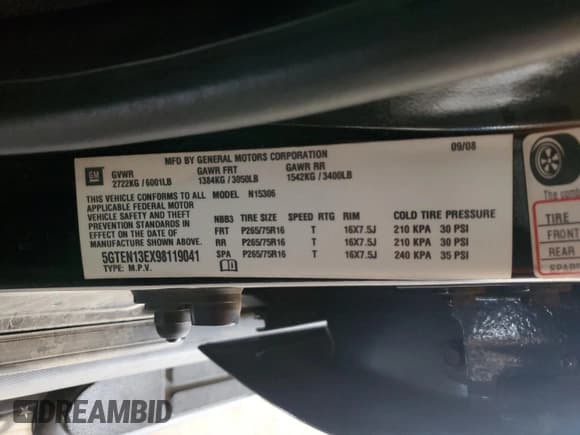 ✅ 2009 Hummer H3 SUV • VIN: 5GTEN13EX98119041 • Lot: 70562985. Listed on Copart with 177,376 mi. Free auction sales archive from the USA and detailed vehicle history report at DreamBid. Image 13.