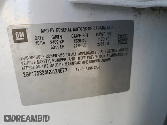 ✅ 2016 Cadillac XTS Platinum • VIN: 2G61T5S34G9124677 • Лот: 46629605. Опубликован ранее на Copart с пробегом 97 212 миль. Бесплатный доступ к архиву аукционных продаж из США и подробный отчёт об истории автомобиля на DreamBid. Изображение 12.