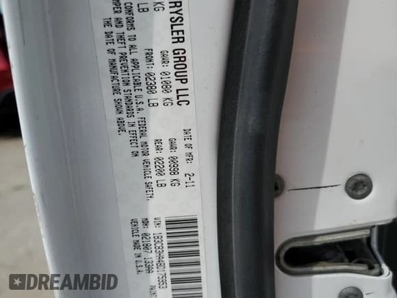 ✅ 2011 Dodge Caliber Mainstreet • VIN: 1B3CB3HA4BD175953 • Лот: 70286934. Опубликован ранее на Copart с пробегом 43 166 миль. Бесплатный доступ к архиву аукционных продаж из США и подробный отчёт об истории автомобиля на DreamBid. Изображение 13.