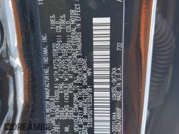 ✅ 2014 Toyota Sequoia Platinum • VIN: 5TDDY5G11ES097381 • Lot: 45488245. Wystawiony na Copart z przebiegiem 116 593 mil. Bezpłatny archiwum sprzedaży aukcyjnych z USA i szczegółowy raport historii pojazdu na DreamBid. Zdjęcie 13.