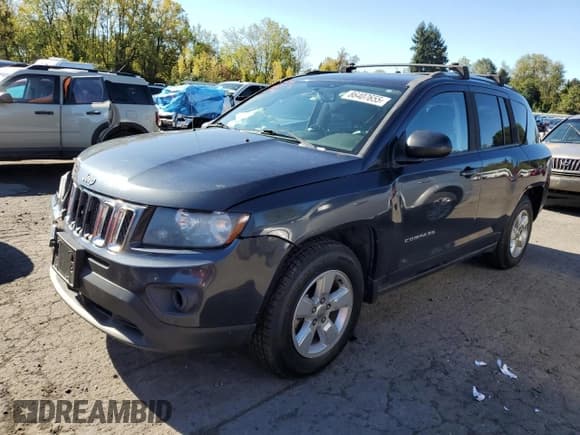 ✅ 2014 Jeep Compass Sport • VIN: 1C4NJCBA8ED843129 • Lot: 86407655. Listed on Copart with 137,913 mi. Free auction sales archive from the USA and detailed vehicle history report at DreamBid. Image 1.