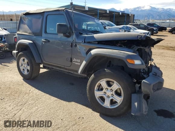 ✅ 2018 Jeep Wrangler Sport S • VIN: 1C4GJXAG4JW164978 • Lot: 80928264. Listed on Copart with Not provided. Free auction sales archive from the USA and detailed vehicle history report at DreamBid. Image 4.