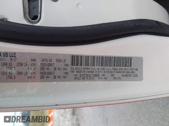 ✅ 2018 Dodge Journey SXT • VIN: 3C4PDCBG2JT186899 • Лот: 41465626. Опубликован ранее на IAAI с пробегом 40 079 миль. Бесплатный доступ к архиву аукционных продаж из США и подробный отчёт об истории автомобиля на DreamBid. Изображение 9.