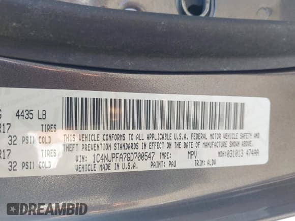 ✅ 2016 Jeep Patriot High Altitude • VIN: 1C4NJPFA7GD700547 • Lot: 43567000. Wystawiony na IAAI z przebiegiem 193 492 mil. Bezpłatny archiwum sprzedaży aukcyjnych z USA i szczegółowy raport historii pojazdu na DreamBid. Zdjęcie 9.