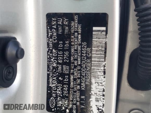 ✅ 2013 Hyundai Genesis 3.8L • VIN: KMHGC4DD4DU244626 • Lot: 91504995. Listed on Copart with 162,594 mi. Free auction sales archive from the USA and detailed vehicle history report at DreamBid. Image 12.