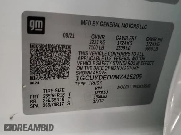 ✅ 2021 Chevrolet Silverado 1500 LT • VIN: 1GCUYDED0MZ415205 • Lot: 81160694. Wystawiony na Copart z przebiegiem 30 411 mil. Bezpłatny archiwum sprzedaży aukcyjnych z USA i szczegółowy raport historii pojazdu na DreamBid. Zdjęcie 13.