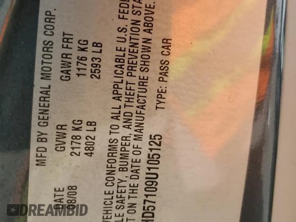 ✅ 2009 Buick Lucerne CXL-4 • VIN: 1G4HD57109U105125 • Lot: 82084095. Wystawiony na Copart z przebiegiem 94 464 mil. Bezpłatny archiwum sprzedaży aukcyjnych z USA i szczegółowy raport historii pojazdu na DreamBid. Zdjęcie 12.