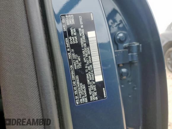 ✅ 2022 Volvo XC90 Momentum • VIN: YV4102CK7N1856293 • Lot: 56490165. Listed on Copart with 19,564 mi. Free auction sales archive from the USA and detailed vehicle history report at DreamBid. Image 14.