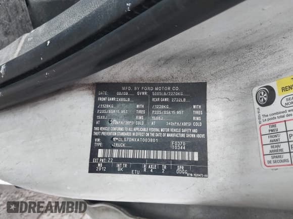 ✅ 2010 Ford Transit Connect XLT • VIN: NM0LS7DNXAT003801 • Lot: 43795404. Listed on IAAI with 103,148 mi. Free auction sales archive from the USA and detailed vehicle history report at DreamBid. Image 9.