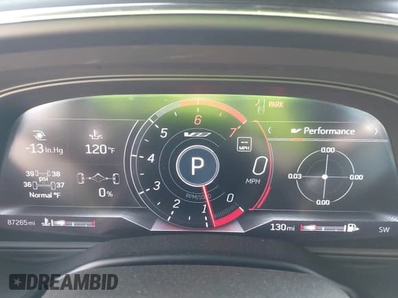 ✅ 2021 Cadillac CT5-V • VIN: 1G6DR5RWXM0130386 • Lot: 42265706. Listed on IAAI with 87,265 mi. Free auction sales archive from the USA and detailed vehicle history report at DreamBid. Image 7.