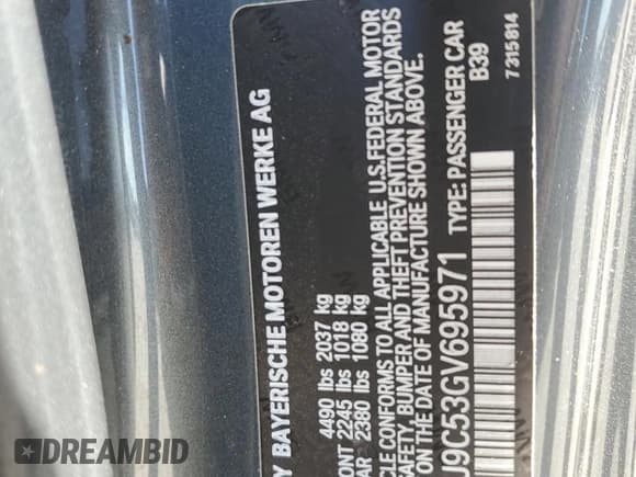 ✅ 2016 BMW 2 Series M235i xDrive • VIN: WBA1J9C53GV695971 • Lot: 57672825. Listed on Copart with 49,911 mi. Free auction sales archive from the USA and detailed vehicle history report at DreamBid. Image 12.