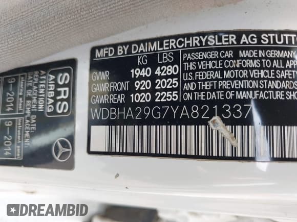 ✅ 2000 Mercedes-Benz C 230/260/280/320 • VIN: WDBHA29G7YA821337 • Лот: 42210808. Опубликован ранее на IAAI с пробегом 148 903 миль. Бесплатный доступ к архиву аукционных продаж из США и подробный отчёт об истории автомобиля на DreamBid. Изображение 9.