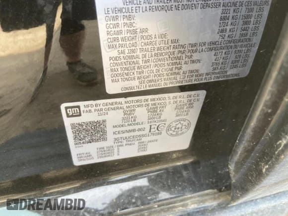 ✅ 2025 GMC Sierra 1500 Elevation • VIN: 3GTUUCED5SG179198 • Лот: 62545585. Опубликован ранее на Copart с пробегом Не указан. Бесплатный доступ к архиву аукционных продаж из США и подробный отчёт об истории автомобиля на DreamBid. Изображение 13.