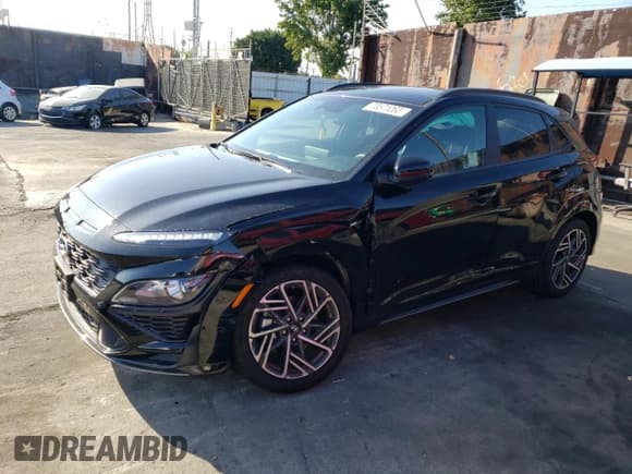 ✅ 2023 Hyundai Kona N Line • VIN: KM8K33A37PU948436 • Лот: 70571063. Опубликован ранее на Copart с пробегом 6 695 миль. Бесплатный доступ к архиву аукционных продаж из США и подробный отчёт об истории автомобиля на DreamBid. Изображение 1.