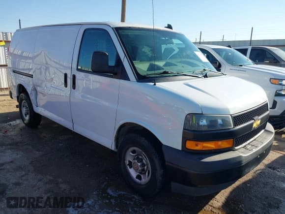 ✅ 2019 Chevrolet Express Cargo • VIN: 1GCWGAFPXK1351821 • Lot: 43266531. Listed on IAAI with 187,285 mi. Free auction sales archive from the USA and detailed vehicle history report at DreamBid. Image 1.