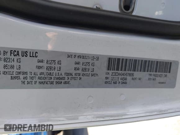 ✅ 2019 Dodge Charger GT • VIN: 2C3CDXHG4KH578696 • Lot: 43295825. Wystawiony na IAAI z przebiegiem 137 824 mil. Bezpłatny archiwum sprzedaży aukcyjnych z USA i szczegółowy raport historii pojazdu na DreamBid. Zdjęcie 9.