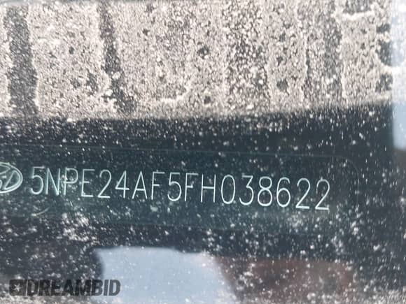 2015 Hyundai Sonata SE with VIN 5NPE24AF5FH038622, listed as a IAAI auction lot 43166994 with 106,119 mi miles and . Bid and sale history available at DreamBid. Image 15.