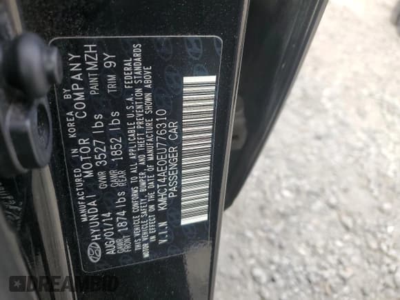 ✅ 2014 Hyundai Accent GLS • VIN: KMHCT4AE0EU776310 • Лот: 70663974. Опубликован ранее на Copart с пробегом 89 052 миль. Бесплатный доступ к архиву аукционных продаж из США и подробный отчёт об истории автомобиля на DreamBid. Изображение 12.